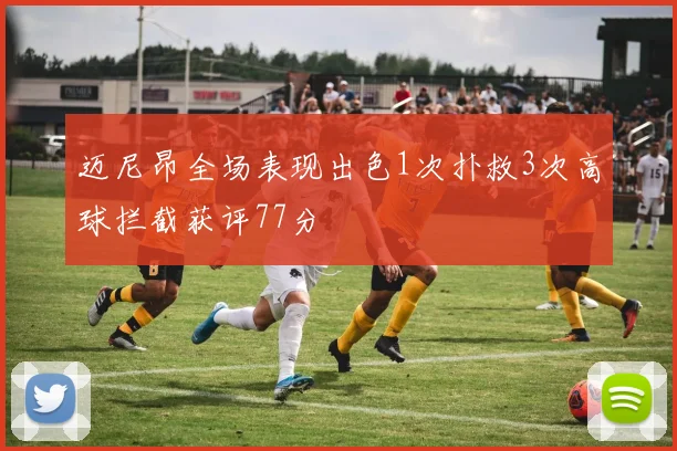 迈尼昂全场表现出色1次扑救3次高球拦截获评77分